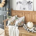 thumbnail image 5 of Farmhouse Pillow Covers 20x20 Inch Set of 2 Eucalyptus Leaves House Decorative White Throw Pillows Farmhouse Pillowcase Decor for Outdoor Couch Chair Home Couch, 5 of 6