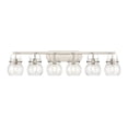 thumbnail image 3 of 423-6W-SN-G410-6CL-Innovations Lighting-Pilaster II Sphere - 6 Light Bath Vanity-10.13 Inch Tall and 45.5 Inch Wide-Satin Nickel Finish-Clear Glass, 3 of 5