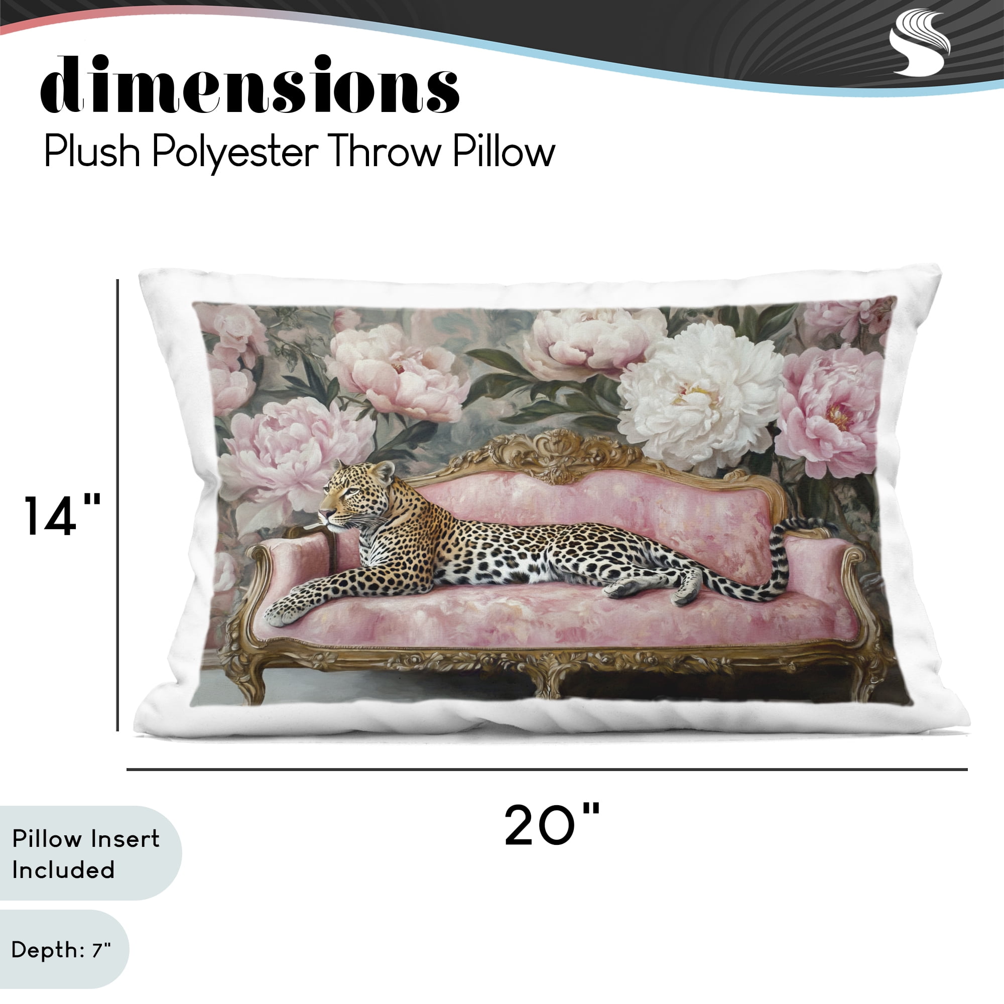 Stupell Industries Where The Leopard Dreams Decorative Printed Throw Pillow, design by Tina LeCour