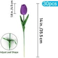 thumbnail image 3 of 30pcs Artificial Tulips Flowers Fake Latex Tulip Stems - Real Touch Faux Lavender Purple Tulips Flower for Easter Spring Wedding Bouquet Centerpiece Floral Arrangement Wedding Cemetery Table Decor, 3 of 8