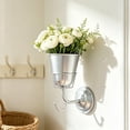 thumbnail image 5 of Wall Vase for Flowers, Boho Metal Hanging Vessel, Versatile Organizer Wall Decor for Home Living Room, Bedroom, Bathroom & Kitchen, Office, 5 of 7