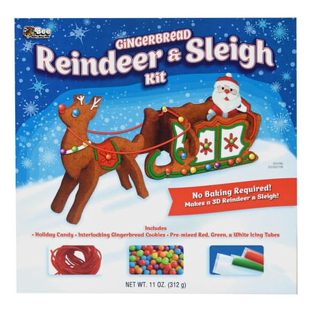 Bee Gingerbread Reindeer and Sleigh Link & Lock Kit, 11 Ouince