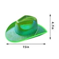 thumbnail image 2 of TELOLY Cowboy Hat,EVA Material Cowgirl Hat for Lightness,Mesmerizing LED Lights Safari Hat for Ultimate Party Vibes,Green, 2 of 4