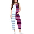 thumbnail image 1 of Girls Romper Striped Summer Rompers for Girls Spaghetti Strap Rompers with Pockets Summer Outfits for Girls 4-5 Y, 1 of 6
