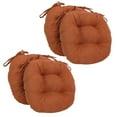 thumbnail image 3 of Blazing Needles 16-inch Round Tufted Microsuede Chair Cushion, 16 x 16, Teal 6 Count, 3 of 5