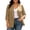 Khaki, variant on Sexlip Women Plus Size Open Front Blazer Jacket Shawl Lapel Ruched Three Quarter Sleeve Wrinkle Resistant Woven Fabric Office Business Casual Outer Coat Dual Functional Pockets Red L