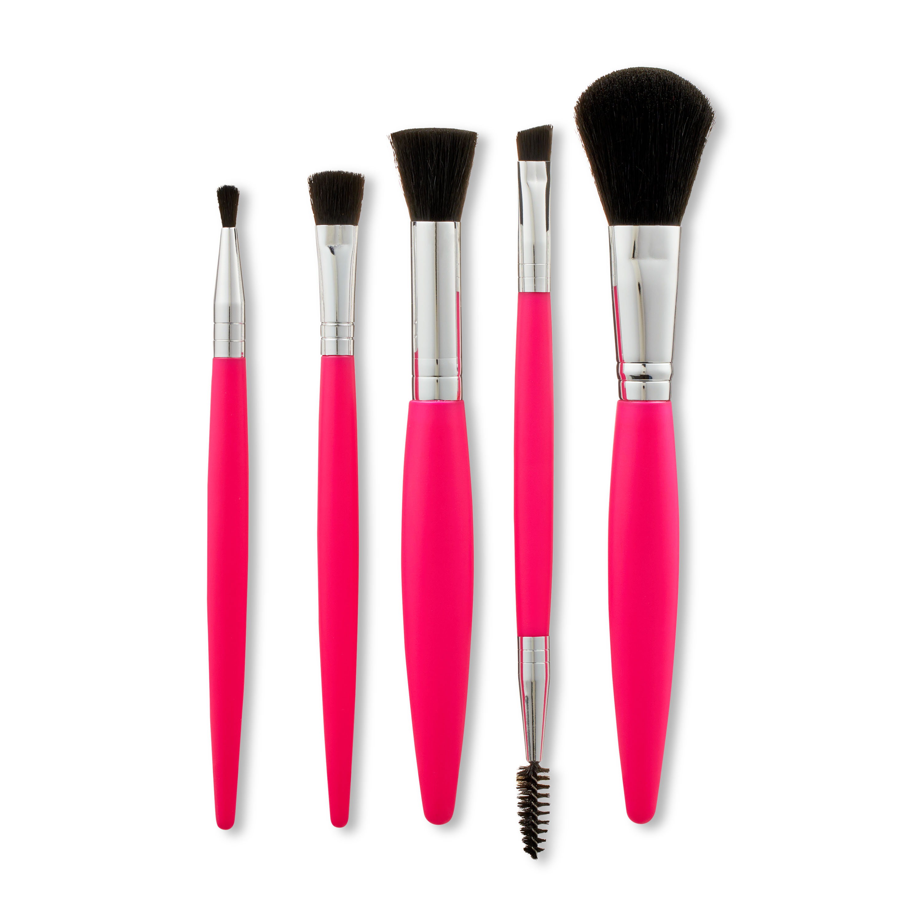 Ultimate 5-Piece Makeup Brush Set with Brush Holder, Pink - Walmart.com
