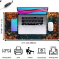 thumbnail image 2 of Maple Leaves Desk Mat Gaming Mouse Pad Large, Extended Desk Pad Full Desk Cover Mat, Fall Leaves Laptop Keyboard Pad, Computer Desktop Mat XXL, Aesthetic Fall Desk Accessories 31.5x15.7 Inch, 2 of 6