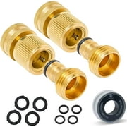 Morvat Brass Quick Connect Outdoor Garden Hose Fittings for Accessories, 2 Pack