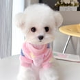 thumbnail image 4 of STHRGFHY Soft Winter Dog Sweater,Pet Clothing for Autumn and Winter,Dog Sweater with Pink Hearts and Blue Paw Prints,Includes A Leash,Dog Sweater for small dog,Warm Fleece Pullover(Pink L), 4 of 9