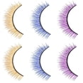 thumbnail image 2 of Fake Eyelashes 3D Multilayer Colored False Eyelashes with Assorted Colors 3Pairs, 2 of 4