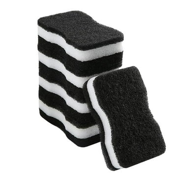 5 Pcs Black Dish Sponge Scouring Pad Kitchen Cleaning Sponge Wiping Loofah