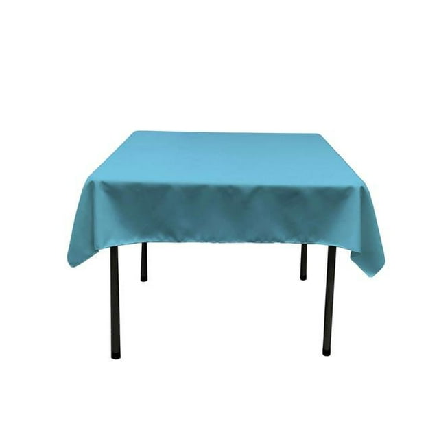 TCpop58x58-TurquoiseDrkP52 Polyester Poplin Square Tablecloth, Dark Turquoise - 58 x 58 in.