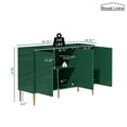 thumbnail image 2 of Boyel Living Sideboard Buffet Cabinet with 3 Doors, Modern Accent Storage Cabinet with Adjustable Shelves, Green Credenza Entryway Cabinet for Living Room, 2 of 9