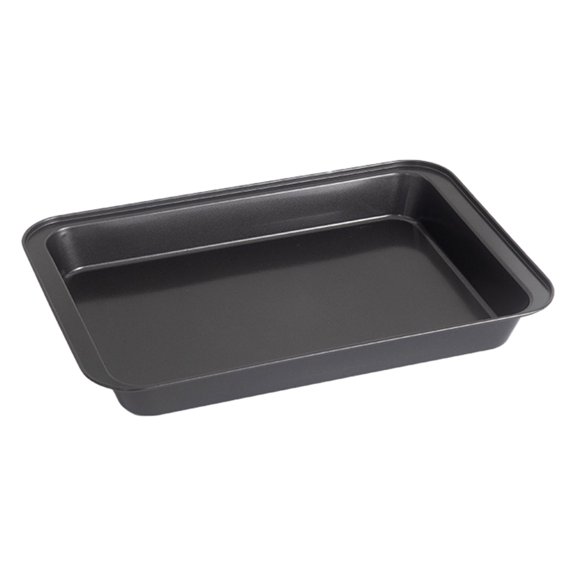 CookMate Nonstick Rectangle Baking Sheet Pan Stackable Oven Bakeware Black Metal Tray For Home Kitchen Cooking Cookie Roast Bread Daily Meal Prep
