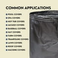 thumbnail image 4 of Tarp Supply Inc. 5' Diameter Round Poly Tarp Solar Pool Cover | 12 Mil Waterproof, UV & Tear Resistant | Super Heavy Duty Silver/Black Tarpaulin with Brass Grommets for Swimming Pools, 4 of 9