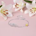 thumbnail image 2 of Infinity Rose Birthstone Bracelet for Women, White Gold Plated Heart Birthstone Charm Bracelet, Birthstone Jewelry Gift for Mom Wife Girlfriend, 2 of 5