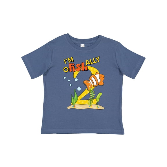 Inktastic I'm O-fish-ally Two Cute Clownfish Second Birthday Boys or Girls Toddler T-Shirt