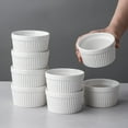 thumbnail image 4 of DOWAN 8Oz White Ceramic Ramekins Set of 8, Porcelain Ramekins Dishes for Appetizers and Snacks, Baking Bowls, Oven Dishwasher Safe Bakeware, Stackable White, 4 of 6