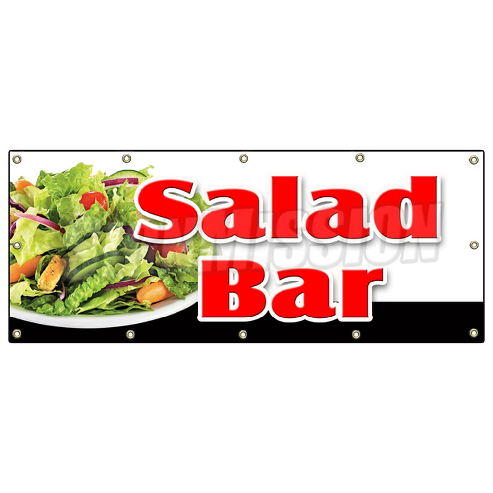 48"x120" SALAD BAR BANNER SIGN dressing restaurant buffet salad