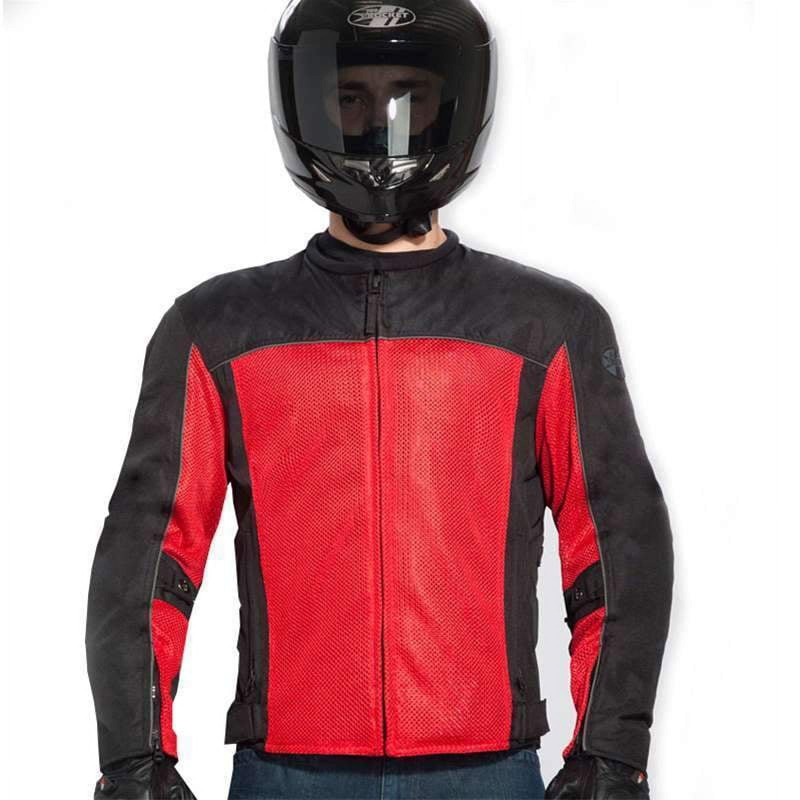 Joe Rocket Men's Velocity Mesh Motorcycle Jacket (Red, Large) Red / Black 