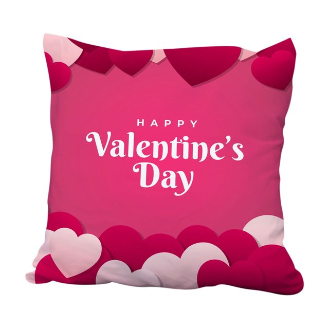 Xihbxyly Funda de Almohada de San Valentín, Diseño Romántico de Lino, Tela Suave y Transpirable, Elegante Decoración para El Hogar, Ideal para Sala de Estar y Dormitorio, Fácil Mantenimiento, Tamaño