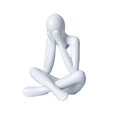 thumbnail image 2 of sunsanly Abstract Man Figurine Sitting Men Statue Sculpture Home Office Living Room Desktop Decoration Ornament Christmas Birthday Gift, 2 of 8
