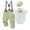 Green 1, variant on CARETOO Boy Clothes 0-18M Cotton Fabric Formal Outfit Shirt Tie Hat Suspender Pant Suit Clothing Set