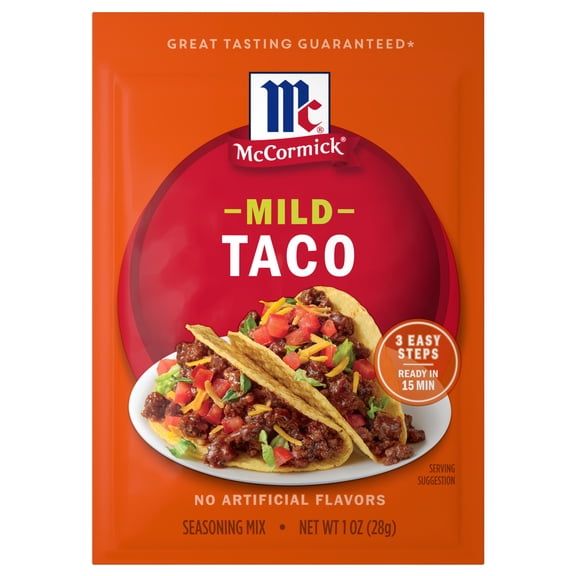 McCormick Mild Taco Seasoning Mix, 1.0 oz Packet