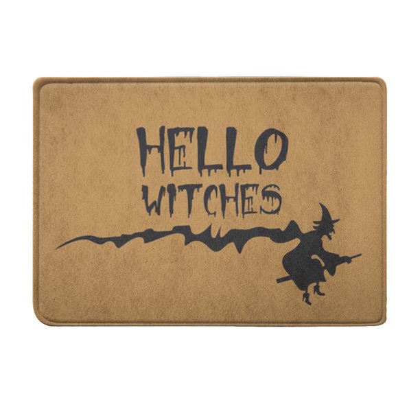 Alfombrilla de puerta de Halloween: decoración antideslizante con letras de dibujos animados de poliéster (PJ210726-B014) Likrtyny Para estrenar