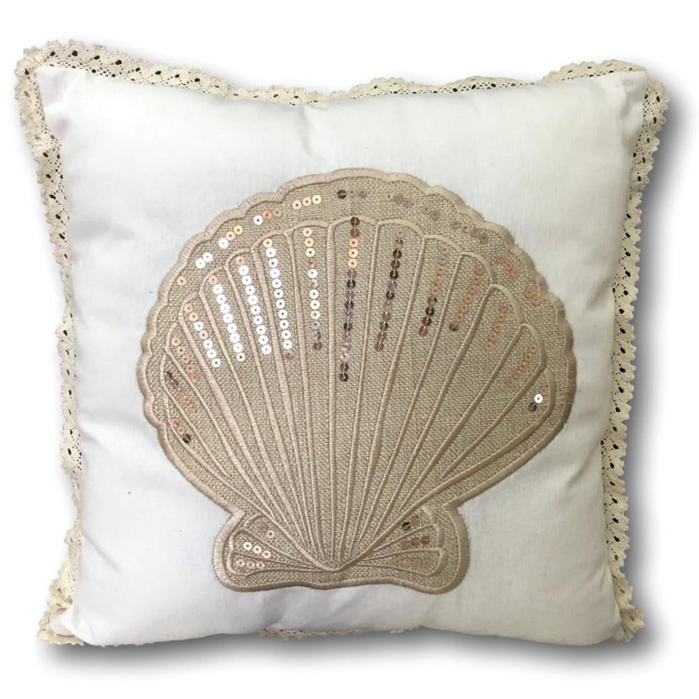 US Seller decorative cushion covers girl holding seashell cushion cover