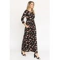 thumbnail image 6 of Eloges Women's 3/4 Sleeve Vintage Bouquet Floral Maxi Dress, 6 of 7