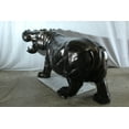 thumbnail image 4 of Nifao Giant Aluminum Hippopotamus Statue with Open Mouth Display – Garden Outdoor Decor Sculpture, 61"L x 32"W x 32"H, 4 of 12