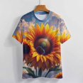 thumbnail image 4 of Sunflower T Shirts Basic T-Shirt Short Sleeve Ladies Tee Shirt Summer Graphic Clothing, 4 of 5
