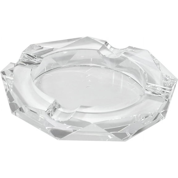 CR-93 Four Cigar Crystal Ashtray, Circle Shaped