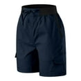 thumbnail image 6 of ABATAB Womens Cargo Shorts Casual Baggy Drawstring Trendy Shorts Lightweight Comfy Hiking Shorts with Pockets, 6 of 6