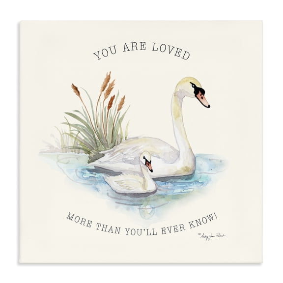 Stupell Industries More Than You Know Swans Canvas Wall Art, design by Audrey Jeanne Roberts