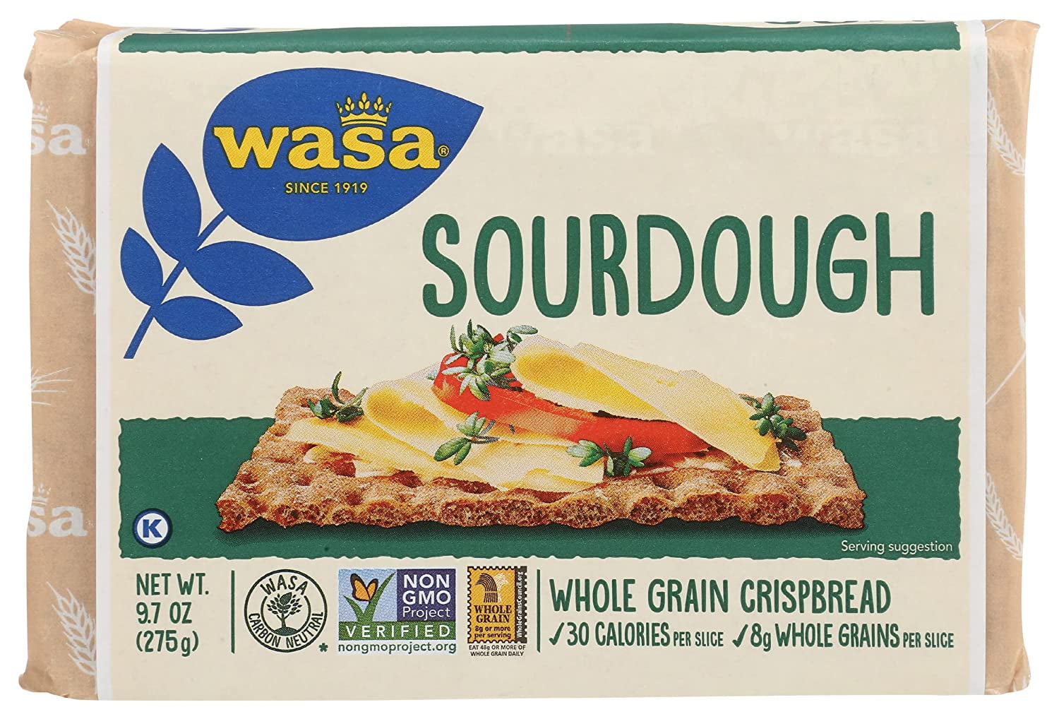 Wasa Crispbread Sourdough -- 8.8 oz Pack of 2