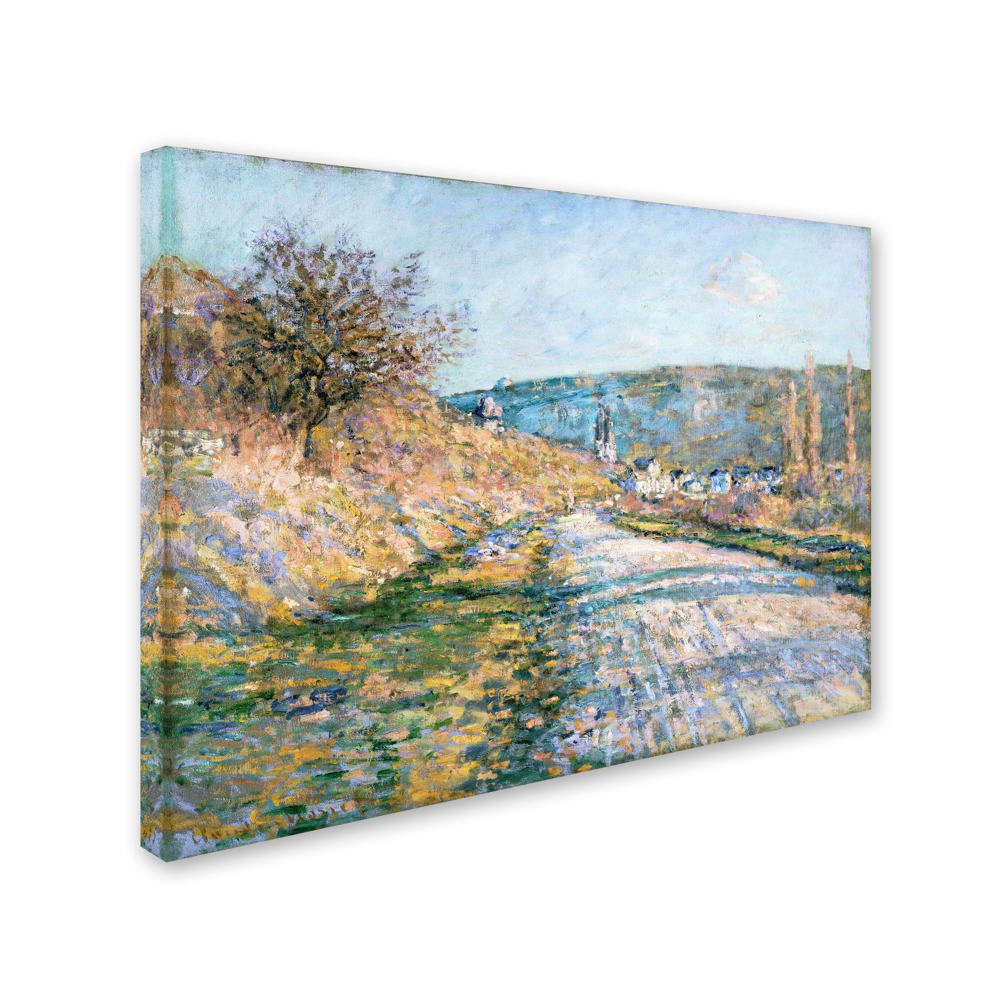 Monet 'The Road To Vetheuil' Canvas Art