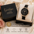thumbnail image 4 of Jessica Simpson Diamond Collection Women Watch, Classic Quartz, Leather Band, Round Faceted Crystal Face, Elegant Dress Watch for Women, 4 of 6