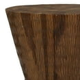 thumbnail image 5 of DecMode 13" x 18" Brown Teak Wood Handmade Intricately Carved Drum Accent Table, 1-Piece, 5 of 9