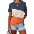 thumbnail image 3 of Camiseta de cuello redondo, camiseta de cuello redondo para mujer, camisa de manga corta informal, manga corta, máxima confiabilidad, 3 of 6