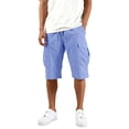 thumbnail image 6 of Men's Casual Cargo Shorts Casual Summer Hiking Shorts Bermuda Short with Pockets Chino Work Shorts with 6 Pockets Light Blue XXXL, 6 of 7