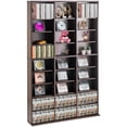 thumbnail image 1 of VEVOR Armoire de Rangement Multimédia 9 Niveaux Tablettes DVD Ajustables 756 CD Espresso, 1 of 9