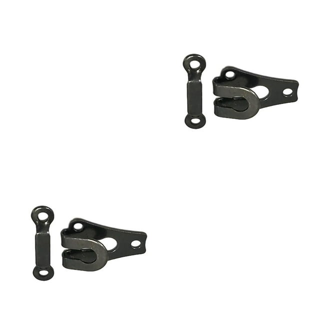 Injueey 10 piezas de ganchos para pantalones, sujetadores de galvanoplastia antioxidantes extraíbles portátiles, sastrería, vestidos, negro 2piezas