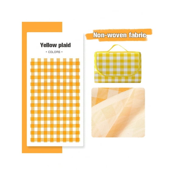 Portable Foldable Picnic Blanket with Waterproof Backing, Lightweight Outdoor Mat for Beach, Park, and Camping