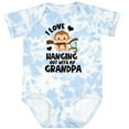 thumbnail image 3 of Inktastic Monkey I Love Hanging out with My Grandpa Boys or Girls Baby Bodysuit, 3 of 5