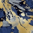 thumbnail image 3 of Carson, Danielle 12x12 Black Modern Framed Museum Art Print Titled - Marbleized in Gold and Blue I, 3 of 5