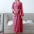 thumbnail image 6 of beishanbush Clothing 2025 Women Robes Under $10 Women'S Double Pocket Flannel Bathrobe Soft and Warm Double Faced Velvet Bathrobe Pajamas and Home Wear Bathrobe Robe, 6 of 6