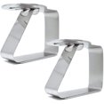 thumbnail image 3 of 4 clips de acero inoxidable plateado grueso para tela fuerte, soporte de abrazadera para mantel, abrazaderas para mantel, soportes para mantel, soportes para mantel para exterior e interior (luna) Namotu DLM972, 3 of 6